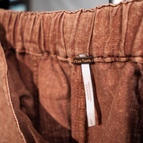 Free People High Road Wide Leg Pants in Rust - Picture 3 of 3